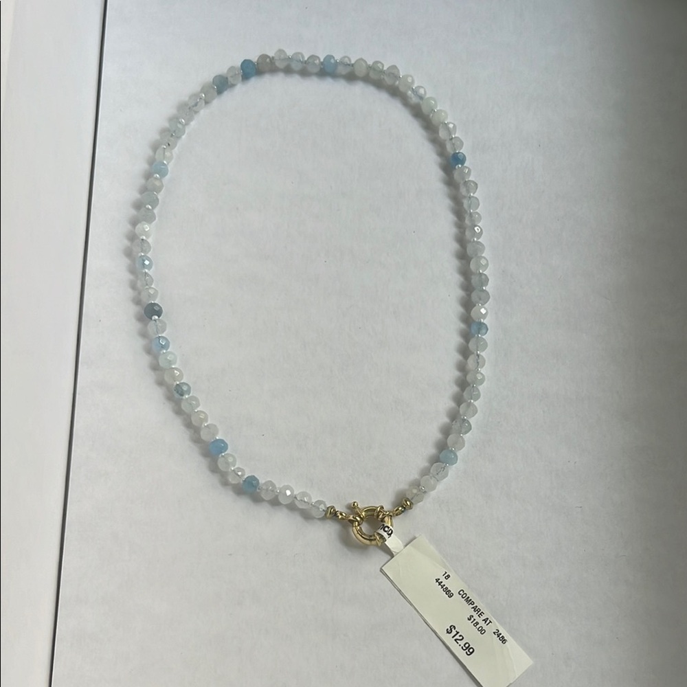 Elegant Beaded Necklace with Gold Accents
